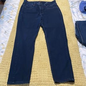 Dark denim Curve appeal stretch straight leg jeans
